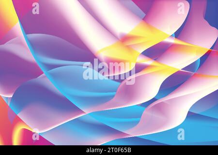 abstrait créatif dégradé trop coloré mélangé avec un style ondulé avec un design d'arrière-plan vectoriel moderne Illustration de Vecteur