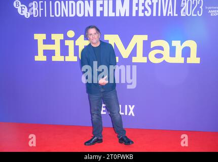 Londres, Royaume-Uni. 06 octobre 2023. Richard Linklater, directeur. Arrivée sur tapis rouge pour la projection de « Hit Man » au Southbank Centre, Royal Festival Hall pendant le BFI London film Festival, Londres, Royaume-Uni. Crédit : LFP/Alamy Live News Banque D'Images