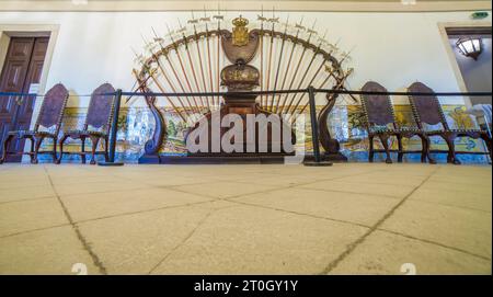 Coimbra, Portugal - 6 septembre 2019 : Armurerie du Palais Royal, Université de Coimbra, Portugal Banque D'Images