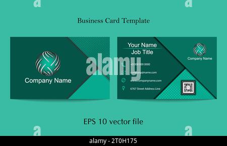 Carte de visite moderne - modèle de carte de visite créatif et propre. Carte de visite luxueuse et élégante. Modèle d'impression d'illustration vectorielle. Illustration de Vecteur