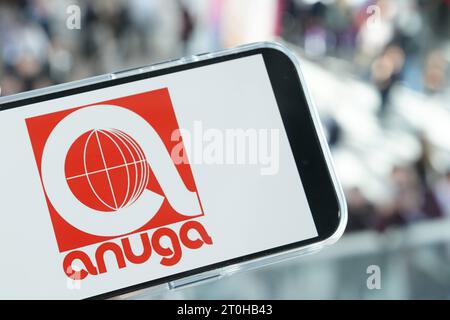 Eroeffnung Lebensmittel- und Ernaehrungsmesse ANUGA 2023 Symbolbild und logo der Lebensmittelmesse ANUGA 2023 in der Koelnmesse , Koeln, 07.10.2023 Koeln Nordrhein-Westfalen Deutschland *** ouverture de la foire alimentaire ANUGA 2023 image symbolique et logo de la foire alimentaire ANUGA 2023 à Cologne, Cologne, Cologne 07 10 2023 Cologne Rhénanie du Nord Westphalie Allemagne Banque D'Images