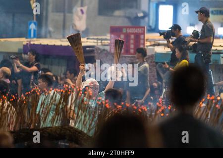 Danse du Dragon de feu de Tai Hang, Tai Hang, Hong Kong, septembre 2023 Banque D'Images