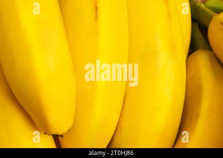 Goiânia, Goias, Brésil – 06 octobre 2023 : détail de quelques bananes dans le bol à fruits. Banque D'Images