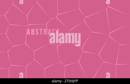Fond rose clair avec motif d'art de ligne de polygone abstrait. Conception de modèle d'illustration vectorielle pour couverture, affiche, flyer, web, numérique Illustration de Vecteur