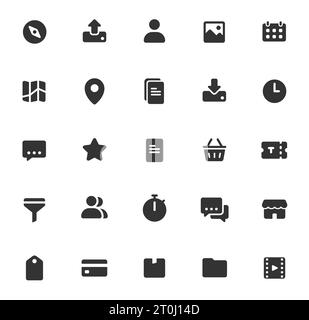 icônes web de l'interface utilisateur isolées Illustration de Vecteur
