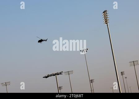 Doha, Qatar. 07 octobre 2023. Ambiance du circuit - hélicoptère. Championnat du monde de Formule 1, Rd 18, Grand Prix du Qatar, samedi 7 octobre 2023. Doha, Qatar. Crédit : James Moy/Alamy Live News Banque D'Images