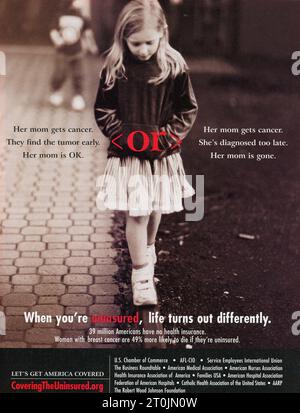 Vintage 'Time' Magazine 25 février 2002 publication publicitaire, États-Unis Banque D'Images