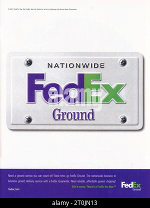 Vintage 'Time' Magazine 25 février 2002 publication publicitaire, États-Unis Banque D'Images