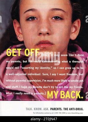 Vintage 'Time' Magazine 25 février 2002 publication publicitaire, États-Unis Banque D'Images