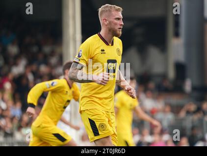 LONDRES, ANGLETERRE - 07 OCTOBRE : Oliver McBurnie de Sheffield United lors du match de Premier League entre Fulham et Sheffield United à Craven Cottage le 07 octobre 2023 à Londres. (Photo de Dylan Hepworth/MB Media) Banque D'Images