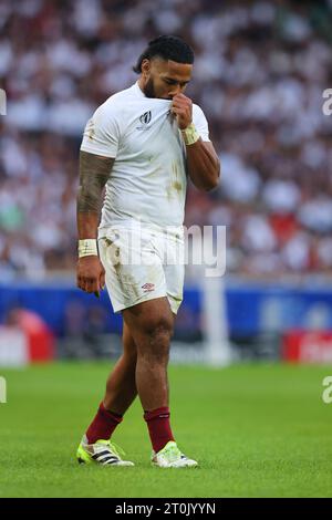 Lille, France. 7 octobre 2023. Manu Tuilagi d'Angleterre lors du match de la coupe du monde de rugby 2023 au Stade Pierre Mauroy, Lille. Le crédit photo devrait être : Paul Thomas/Sportimage crédit : Sportimage Ltd/Alamy Live News Banque D'Images