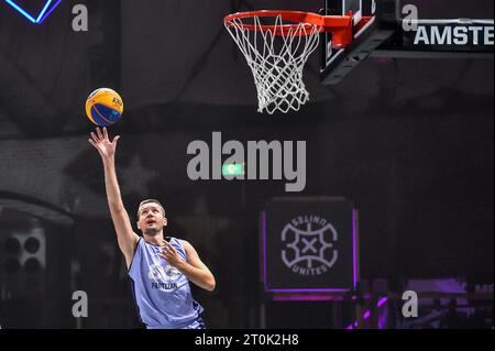 Amsterdam, pays-Bas. 06 octobre 2023. Lors du 3x3 World Tour Amsterdam Masters 2023 match entre UB et Partizan à Gashouder le 6 octobre 2023 à Amsterdam, pays-Bas Credit : Orange pics BV/Alamy Live News Banque D'Images