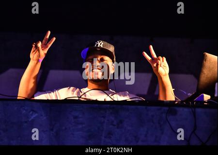 Amsterdam, pays-Bas. 06 octobre 2023. DJ lors du 3x3 World Tour Amsterdam Masters 2023 à Gashouder le 6 octobre 2023 à Amsterdam, pays-Bas crédit : Orange pics BV/Alamy Live News Banque D'Images