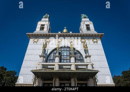 Entrée de la Kirche am Steinhof, également appelée l'église de St. Léopold, est l'oratoire catholique romain de l'Otto-Wagner-Spital. Le bâtiment, desi Banque D'Images