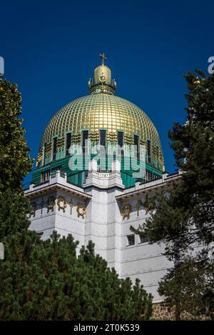 Kirche am Steinhof, également appelée l'église de Saint-Laurent Léopold, est l'oratoire catholique romain de l'Otto-Wagner-Spital. Le bâtiment, conçu par Otto Wag Banque D'Images