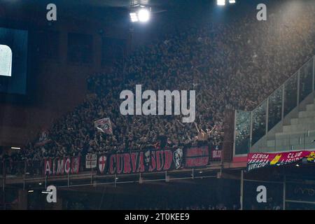 Gênes, Italie. 07 octobre 2023. Fans de Milan - Genoa-Milan - Serie A pendant Gênes CFC vs AC Milan, match de football italien Serie A à Gênes, Italie, octobre 07 2023 crédit : Agence photo indépendante/Alamy Live News Banque D'Images