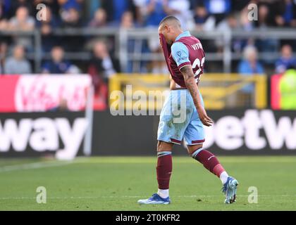 Burnley, Royaume-Uni. 7 octobre 2023. Vitinho de Burnley pendant le match de Premier League à Turf Moor, Burnley. Le crédit photo devrait être : Gary Oakley/Sportimage crédit : Sportimage Ltd/Alamy Live News Banque D'Images