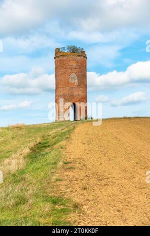 Wilder's Folly sur Nuntide Hill à Reading, Royaume-Uni vu en automne contre un ciel bleu. Banque D'Images