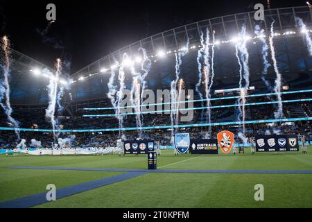 Sydney, Australie. 07 octobre 2023. Une vue générale du stade avant le match de finale de la coupe d'Australie 2023 entre le Sydney FC et le Brisbane Roar FC à l'Allianz Stadium le 7 octobre 2023 à Sydney, Australie Credit : IOIO IMAGES/Alamy Live News Banque D'Images