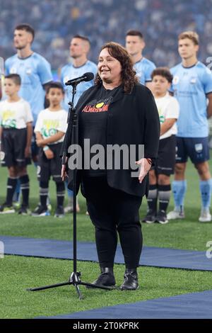 Sydney, Australie. 07 octobre 2023. Cérémonie de bienvenue au pays avant le match de finale de la coupe d'Australie 2023 entre le Sydney FC et le Brisbane Roar FC au stade Allianz le 7 octobre 2023 à Sydney, Australie Credit : IOIO IMAGES/Alamy Live News Banque D'Images