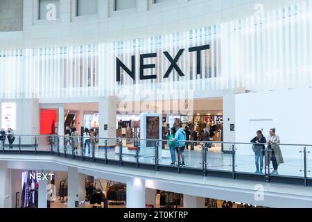 Prochain magasin de vêtements à Manchester Arndale centre, Manchester, Angleterre, Royaume-Uni, 2023 vendant des vêtements et des articles pour hommes et femmes Banque D'Images