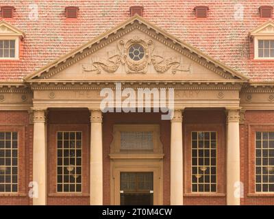 Vue rapprochée de la façade de la bibliothèque Barr Smith à l'Université d'Adelaide en Australie du Sud, Australie. Banque D'Images