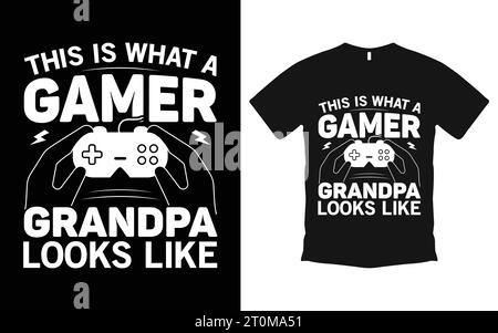 Video Game Tshirt Design Vector Graphic Controller Typography Chemise pour filles et garçons, T-shirt de jeu Illustration de Vecteur