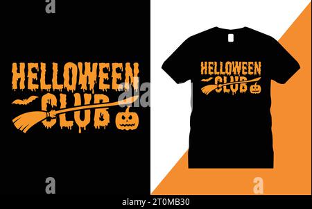 Joyeux Halloween Tshirt Design Vector graphique Funny Ghost Pumpkin pour hommes femmes enfants cadeaux Chemise Illustration de Vecteur