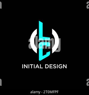 Idées de conception de logo de monogramme de cercle LC Illustration de Vecteur