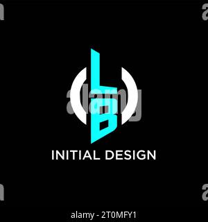 Idées de conception de logo de monogramme de cercle LB Illustration de Vecteur