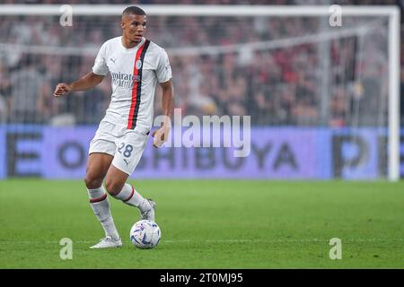 Gênes, Italie. 07 octobre 2023. Malick Thiaw (Milan) lors de Gênes CFC vs AC Milan, match de football italien Serie A à Gênes, Italie, octobre 07 2023 crédit : Independent photo Agency/Alamy Live News Banque D'Images