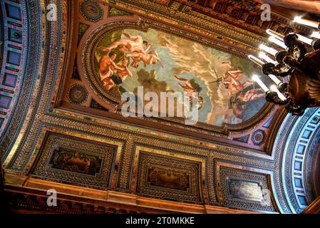 Le plafond de la rotonde McGraw à la bibliothèque publique de New York (NYPL) - Manhattan, New York Banque D'Images