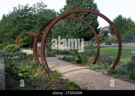 Cyril Sellars Memorial Walk, Coronation Park, Corby, Northamptonshire, Angleterre, ROYAUME-UNI Banque D'Images