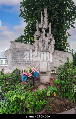 Hanoi, Vietnam. Mémorial John McCain sur la rive du lac truc Bach. Banque D'Images