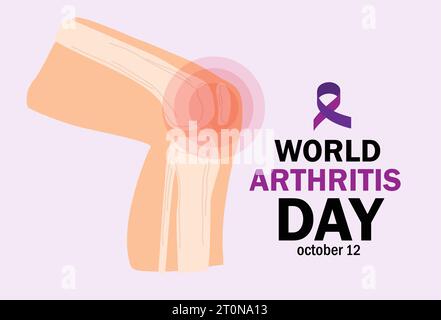 Le 12 octobre est la Journée mondiale de l'arthrite. Illustration de Vecteur