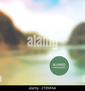 Tendance rétro Vintage Styled Blurred Background Design - Plage Illustration de Vecteur