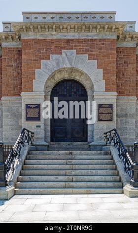 Harlem Stage at the Gatehouse occupe le monument New-yorkais converti 135th Street Gatehouse du système de l'aqueduc de Croton. Banque D'Images