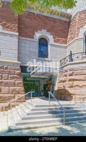 Harlem Stage at the Gatehouse occupe le monument New-yorkais converti 135th Street Gatehouse du système de l'aqueduc de Croton. Banque D'Images