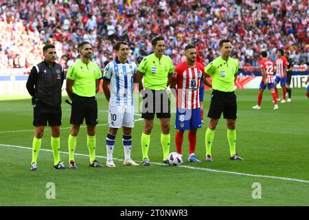 Madrid, Espagne. 08 octobre 2023. En action lors de la Liga EA Sports Match Day 9 entre l'Atletico de Madrid et la Real Sociedad au stade Civitas Metropolitano de Madrid, Espagne, le 8 octobre 2023. Crédit : Edward F. Peters/Alamy Live News Banque D'Images