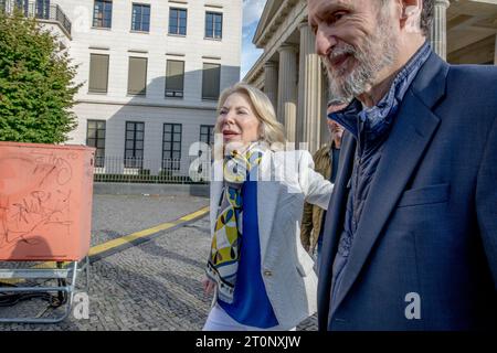 Berlin, Allemagne. 08 octobre 2023. Ambassadeur des États-Unis en Allemagne, Amy Gutmann. (Photo de Michael Kuenne/PRESSCOV/Sipa USA) crédit : SIPA USA/Alamy Live News Banque D'Images