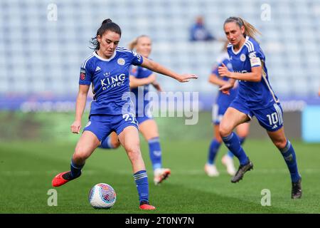 Leicester, Royaume-Uni. 08 octobre 2023. Shannon O'Brien de Leicester en attaque lors du match de la FA Women's Super League entre Leicester City Women et Everton Women au King Power Stadium, Leicester, en Angleterre, le 8 octobre 2023. Photo de Stuart Leggett. Usage éditorial uniquement, licence requise pour un usage commercial. Aucune utilisation dans les Paris, les jeux ou les publications d'un seul club/ligue/joueur. Crédit : UK Sports pics Ltd/Alamy Live News Banque D'Images