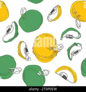 Fruits et légumes tendance transparente Illustration de Vecteur