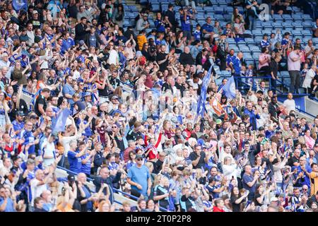 Leicester, Royaume-Uni. 08 octobre 2023. *** Lors du match de la FA Women's Super League entre Leicester City Women et Everton Women au King Power Stadium, Leicester, Angleterre, le 8 octobre 2023. Photo de Stuart Leggett. Usage éditorial uniquement, licence requise pour un usage commercial. Aucune utilisation dans les Paris, les jeux ou les publications d'un seul club/ligue/joueur. Crédit : UK Sports pics Ltd/Alamy Live News Banque D'Images