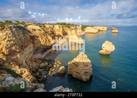 Praia da Marinha, Marinha Beach Lagoa District Algarve, Portugal, Europe Banque D'Images