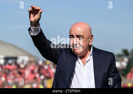 Monza, Italie. 08 octobre 2023. U-Power Stadium, 08.10.23 Adriano Galliani Chef de l'AC Monza après le match de Serie A entre l'AC Monza et l'US Salernitana au U-Power Stadium de Monza, Italia Soccer (Cristiano Mazzi/SPP) crédit : SPP Sport Press photo. /Alamy Live News Banque D'Images