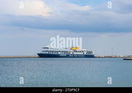 Dodekanisos Express a Dodekanisos Seaways, ferry de passagers opérant des services de l'île de Rhodes aux îles du Dodécanèse et au nord-est de la mer Égée Banque D'Images