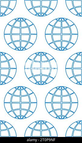 Motif sans couture d'un globe abstrait Illustration de Vecteur