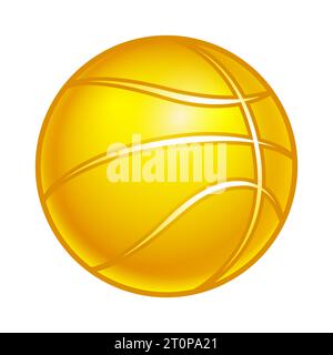 Illustration d'un ballon de basket-ball doré Illustration de Vecteur