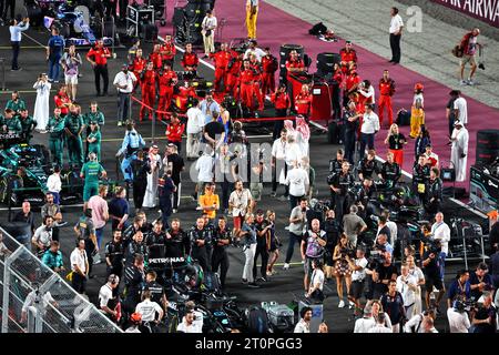 Doha, Qatar. 08 octobre 2023. Atmosphère de grille. Championnat du monde de Formule 1, Rd 18, Grand Prix du Qatar, dimanche 8 octobre 2023. Doha, Qatar. Crédit : James Moy/Alamy Live News Banque D'Images