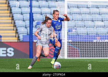 Leicester, Royaume-Uni. 08 octobre 2023. Milieu de terrain lors du match de la FA Women's Super League entre Leicester City Women et Everton Women au King Power Stadium, Leicester, Angleterre, le 8 octobre 2023. Photo de Stuart Leggett. Usage éditorial uniquement, licence requise pour un usage commercial. Aucune utilisation dans les Paris, les jeux ou les publications d'un seul club/ligue/joueur. Crédit : UK Sports pics Ltd/Alamy Live News Banque D'Images